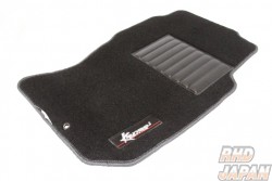 Kansai Service Floor Mat Set Front and Rear Black Stitch - BNR32