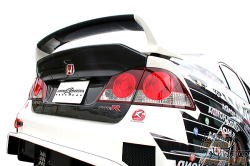 M&M Honda Aero Ducktail Trunk Lid Type 1 Twill Carbon Fiber / FRP With Holes - FD2