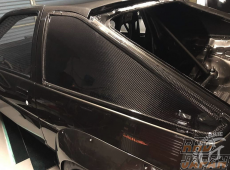 Carbon Junkie Hatchback Rear Side Window Set Dry Carbon Fiber 3K - AE86
