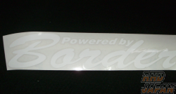 Border Racing Powered By Border Sticker - White
