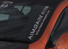 Aimgain Front Window Brand Sticker - 純VIP GT 900mm Gunmetal  