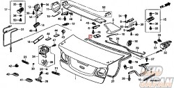 Honda OEM Trunk Spoiler Upper Lid Right - Civic FD2