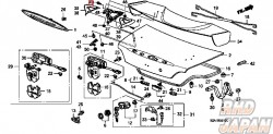 Honda OEM Type-S Trunk Lid Spoiler Nut Cap 6mm - S2000 AP2 