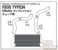 Trust GReddy Front Mounted Intercooler Kit used with GReddy air funnel - FD3S
