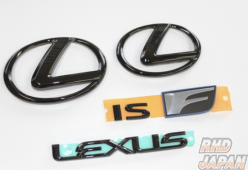 LEMS Black Emblem Front & Rear Full Set - Lexus IS-F USE20