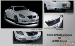 Blitz Aero Speed Premium Rear Under Diffuser Carbon Fiber - Lexus SC 430 UZZ40