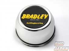 4X4 Engineering Bradley-V / dt1 Aluminum Center Cap Buff Finish Yellow Logo - Land Cruiser 100 / 200 Series