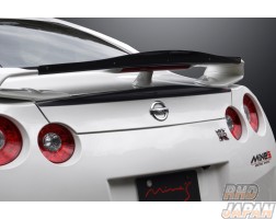 Mine's Rear Trunk Spoiler Carbon Fiber Gloss Finish - GT-R R35