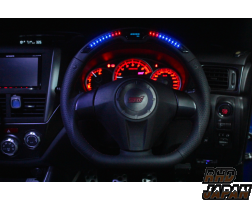DAMD Performance Steering Wheel DPS358-D(L) Black Leather Blue × Red Cross Stitch - BP# BL# SH# GH# GE# GR# GVB GVF YA#