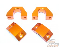 Super Now Front and Rear Stabilizer Bracket Set Orange - IS-F IS250 IS350 GS Majesta Mark X