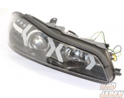 78 Works Full LED Headlight Set Version 4 Black - S15