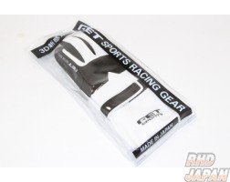 FET Sports 3D Racing Gloves - White Black Large