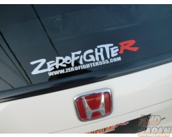 Zero Fighter Auto Custom Logo Sticker - Silver Red