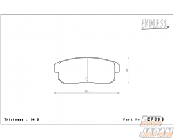 Endless Rear Brake Pad Set Type MX72 - RX-8 SE3P Swift Sport HT81S