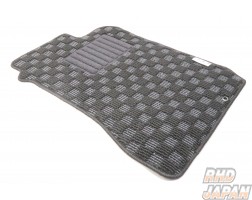 G-Corporation Checkered Floor Mat 5pc Set Black x Gray - RPS13 KRPS13