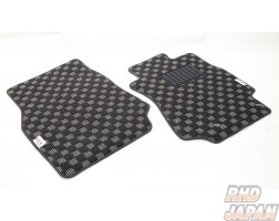 G-Corporation Checkered Floor Mat Set Black x Light Gray - ZZW30 Zenki