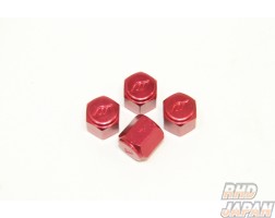 Work Wheels Japan Aluminum Air Valve Cap Set - Red