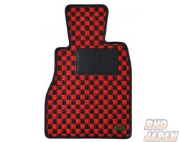 KARO Sisal Floor Mat Set Red Black - D32A