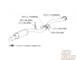 Kakimoto Racing Exhaust Muffler Replacement Bolt - B1001