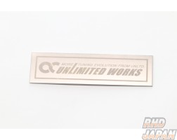 Unlimited Works Original Logo Plate Emblem - Titanium