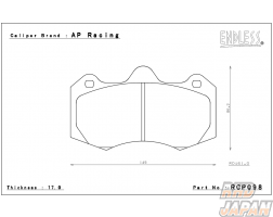 Endless Brake Pads Set CC-Rg AP RACING 6 POT CP7040D61 - RCP098