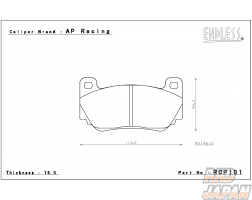 Endless Brake Pads Set CC-Rg AP Racing Caliper CP7600 CP7606 - RCP101