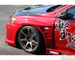 Charge Speed Gekisoku D1 Style Front Vent Fenders - Lancer Evolution X CZ4A