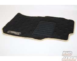 Top Secret Floor Mat Set Front and Rear Gold Stitch - BNR32