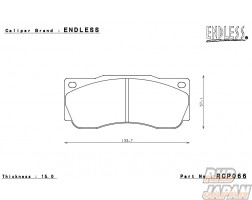 Endless Brake Pads Set MX72 Plus Endless Caliper - RCP066