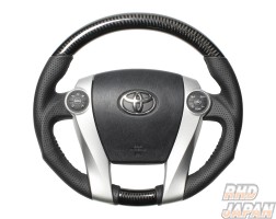 Real Steering Wheel All Leather Blue Stitch - NHP10 ZVW30 ZVW35 ZVW40 ZVW40W ZW41W