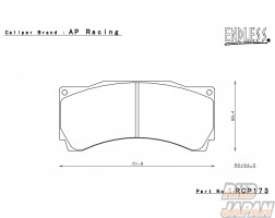 Endless Brake Pads Set Circuit Compound CC40 (ME20) AP Racing Caliper CP9660 - RCP173 18mm