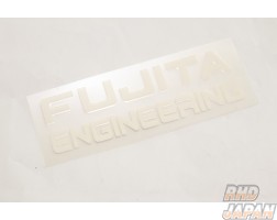 Fujita Engineering Fujita Logo Sticker 4×12cm - White