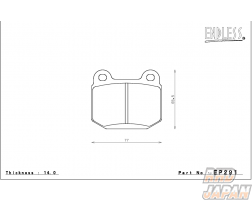 Endless Brake Pads Rear Set Circuit Compound CC40 (ME20) - EP291