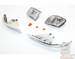 D-Max Crystal Front Winker and Corner Lamps Lens Set: Clear - Silvia S14 Kouki