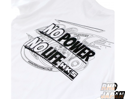 HKS No Power No Life T-Shirt HKS Goods 2020 Summer - White Large