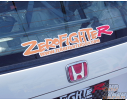 Zero Fighter Auto Custom Logo Sticker 600X110mm - Orange Red
