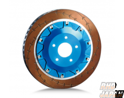 Endless Racing E-Slit 2pc Brake Rotor Front Blue Alumite Right - S14 S15 HCR32 HNR32 Z32 Z33