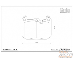 Endless Ewig Front Brake Pads Circuit Compound CC43 (N35S) - BMW F20 F22 F30 F31 F34 M Sports / Performance / BMW Performance Caliper