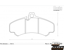 Endless Ewig Front Brake Pads Circuit Compound CC38 (ME22) - Porsche 911 997 Turbo 99770 997MA170 GT3 997M9777 RS 99776RS