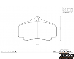 Endless Ewig Front Brake Pads Circuit Compound CC38 (ME22) - Porsche 911 996 Carrera 4S GT2 GT3/RS Turbo 997 Carrera S/4S