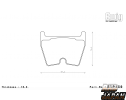 Endless Ewig Front Brake Pads Circuit Compound CC38 (ME22) - Audi R8 RS4 RS5 RS6 4BBCYF TT RS Coupe FVDAZF Brembo 8-Pot