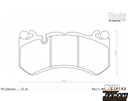 Endless Ewig Front Brake Pads Circuit Compound CC38 (ME22) - Audi RS6 Sedan Avant Wagon 4FBUHS 4GCRDS RS7 4GCRDC