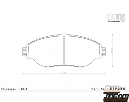 Endless Ewig Front Brake Pads Circuit Compound CC40 (ME20) - Audi S3 Sedan 8VCJXL S3 Sportback 8VDJHF 8VCJXF