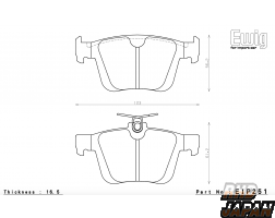 Endless Ewig Rear Brake Pads Circuit Compound CC43 (N35S) - Audi S3 8VCJXL 8VCJXF