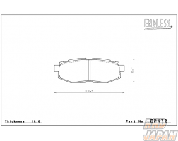Endless Brake Pads Rear Set Circuit Compound CC38 (ME22) - BRZ ZC6 86 ZN6