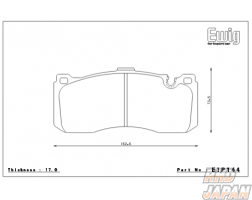 Endless Ewig Front Brake Pads Circuit Compound CC35 Type-E (N84M) - BMW 1 Series 135i E82 E87 E88 3 Series E90 E91 E92 E93 R56 JCWGP