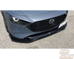 Leg Motorsport GT-A Series TCR Club Sports Front Lip Spoiler Black Primer Gel Coat - Mazda3 Fastback BP Series