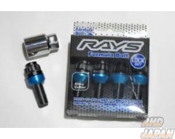 Rays Formula Series Lock Bolt Set Black Type 14R Taper - M14xP1.5 28mm