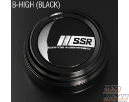 SSR Aluminum Racing Center Cap B-Type (PCD:108~130) High Black Alumite - Professor / REINER / GTX
