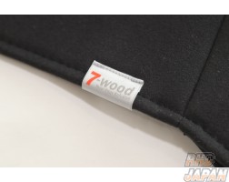 7-Wood Recaro Seat Shoulder Cover - SR-7 SR-7F Black X Red Double Stitch Left